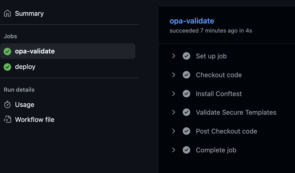 Secure template successfully deploys to AWS
